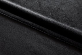 Fekete sötétítőfüggöny VELVET 140x250 cm Felfüggesztés: Fém gyűrűk