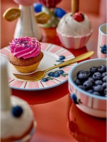 Rózsaszín-krémszínű desszertes kőedény tányér készlet 4 db-os ø 20,5 cm Carry – Bloomingville