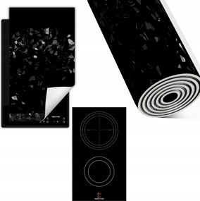 Indukciós Védőszőnyeg Konyhapult 30x52 fekete üveg