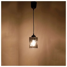 Fekete függőlámpa üveg búrával ø 10 cm Felis – Candellux Lighting