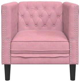 rózsaszín bársony Chesterfield kanapéfotel