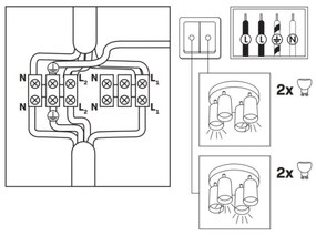 LED RGBW dimmelhető fürdőszobai spotlámpa TURYN 4xGU10/6,5W/230V IP44 fehér