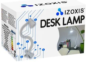 Izoxis 19455 asztali lámpa csiptetővel - fehér
