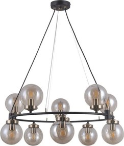 Italux modern függeszték galvez antik bronz borostyán matt fekete itxpnd-28622-10a