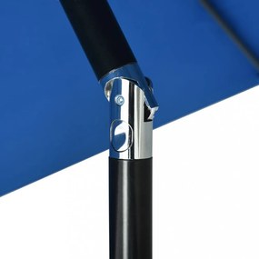 azúrkék kültéri napernyő fémrúddal 300 cm