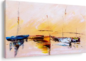 Kép - Csónak, festmény (90x60 cm)
