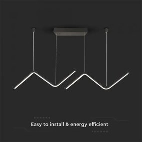 LED Csillár zsinóron LED/12W/230V 4000K fekete