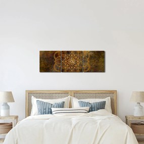 Kép - Az öröm mandala (órával) (90x30 cm)