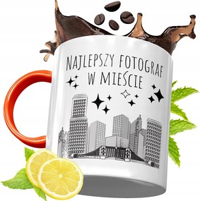 Narancssárga Bögre Fotósnak Ajándék fényképes nyomtatással