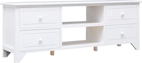 vidaXL fehér tömör császárfa TV-szekrény 108 x 30 x 40 cm