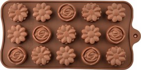 Szilikon Öntőforma 10,5 x 21cm Virágok Rózsák Virágok Praliné Csokoládé