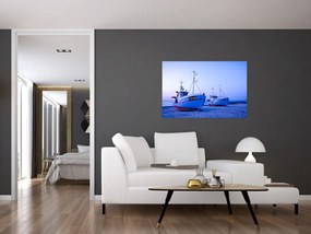Kép - Partraszállás szürkületkor (90x60 cm)