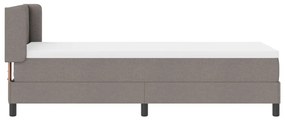 Boxspring ágy matraccal taupe színben, 80x200 cm szövet