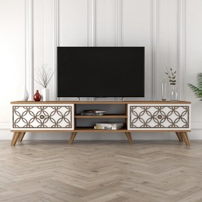TV asztal/szekrény Clara (dió + fehér). 1071852