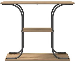 Konzolasztal kézműves tölgy 101 x 35 x 80.5 cm Faanyag