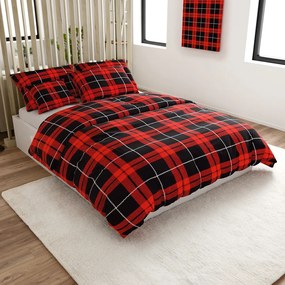 Mikroplüss ágyneműhuzat ALBURY piros Ágyneműhuzat mérete: 70 x 90 cm | 140 x 220 cm