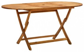 tömör akácfa összecsukható kerti asztal 160 x 85 x 75 cm