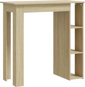 vidaXL sonoma tölgy színű szerelt fa bárasztal polccal 102x50x103,5 cm
