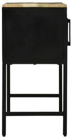 Oldalszekrény 100x35x70 cm Tömör fa Durva mangó