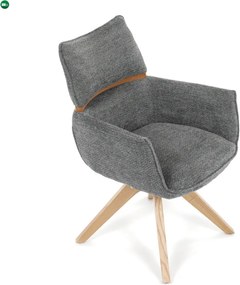 Szürke szövet étkezőszék – kényelmes kárpitozott szék DCH-D1348 GREY2