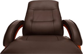 Relaxáló állítható fotel, sötétbarna, RYAN