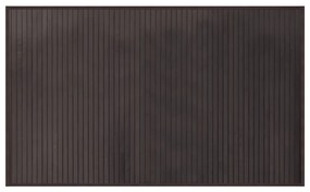 négyszögletű sötétbarna bambusz szőnyeg 60 x 100 cm