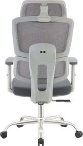 Irodai szék, szürke/króm, teherbírás 150 kg, BYRON
