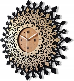 Áttört Falióra, Nap, Glamour,modern, Fekete-arany, Loft, Boho