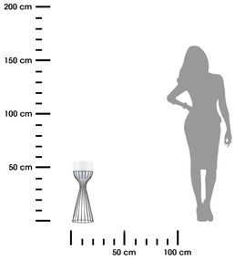 Fém virágcserép LOFT 46x20 cm fekete/fehér