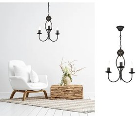 Csillár láncon ARTHUR 3xE14/40W/230V