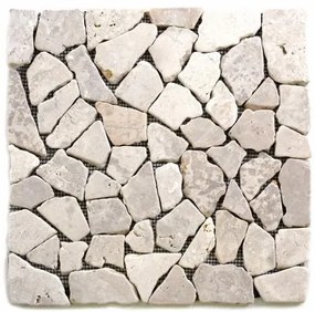 Mozaik burkolat DIVERO® 1db - márvány, fehér