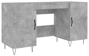 vidaXL betonszürke szerelt fa íróasztal 140 x 50 x 75 cm