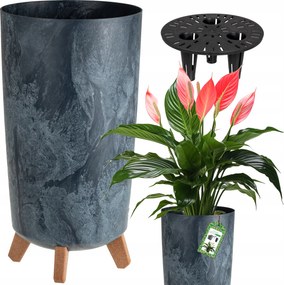 Virágtartó Kaspó Magas Virágágyás Álló Lábakon Kerti Beton Antracit