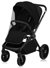 Lionelo - Kombinált babakocsi 3 az 1-ben MIKA PLUS Fekete Onyx