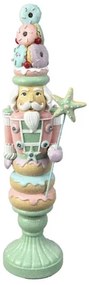 Nagy Diótörő karácsonyi figura sütemény glitteres LED-es 46 cm