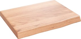 vidaXL világosbarna kezelt tömör fa fürdőszobai pult 40x30x(2-4) cm