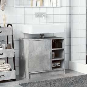 Betonszürke szerelt fa mosdószekrény 63 x 29 x 55 cm