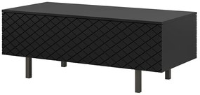 Scalia II 120 2K dohányzóasztal fiókkal - Fekete matt / Fekete lábak