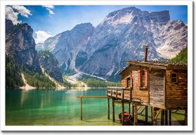 Poszterek keretben 60x40 Fa házikó a hegyekben