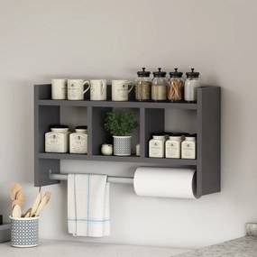 Fali polc Asya - Anthracite