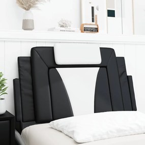 fekete és fehér műbőr fejtámla párna 90 cm