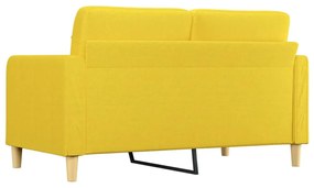 2 személyes világossárga szövet kanapé 140 cm