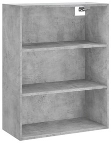 betonszürke szerelt fa magasszekrény 69,5x32,5x180 cm