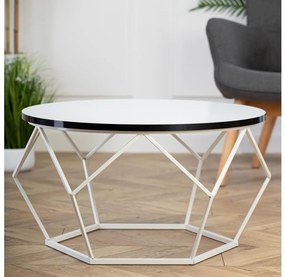 Kávésasztal DIAMOND 40x70 cm fekete/fehér