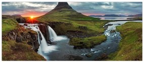 Kép - Kirkjufell naplementében (120x50 cm)