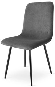 Szürke étkezőszék RIFT fekete lábakkal