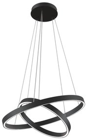 Maytoni MOD058PL-L55B3K - LED Csillár zsinóron RIM LED/61W/230V átm. 60 cm fekete