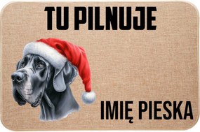 Karácsonyi Ágynemű Bejárati Lábtörlő Itt Őrök Név Nagy Dog