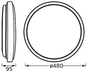 Osram - LED mennyezeti lámpatest ORBIS LONDON LED/36W/230V átm. 48 cm fehér