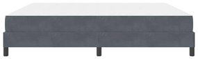 Boxspring ágy matraccal Sötétszürke 200 x 200 cm Bársony